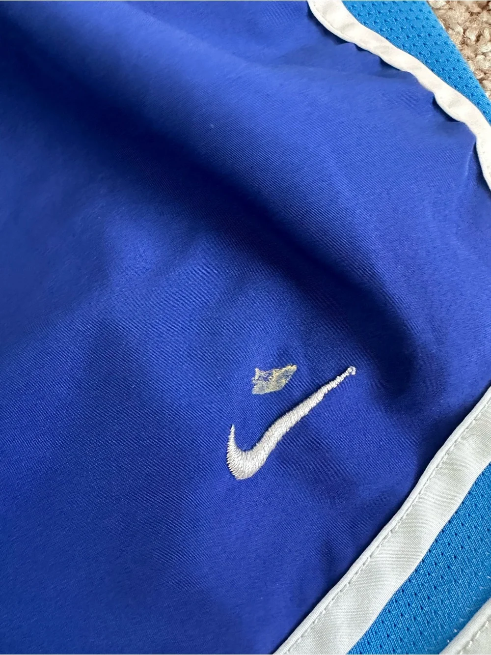 Nike Women’s Royal and Light Blue Athletic Shorts with White Trim